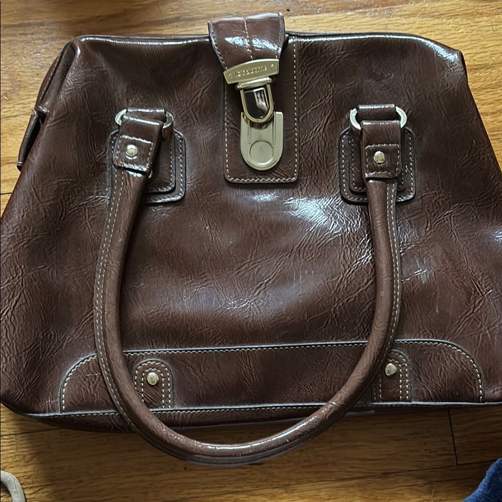Liz Claiborne Chocolate Brown Leather Satchel